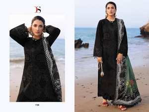 Collection exclusive de costumes pakistanais en coton auto-brodé disponible au tarif de gros pour des tenues de fête - Product Image 3