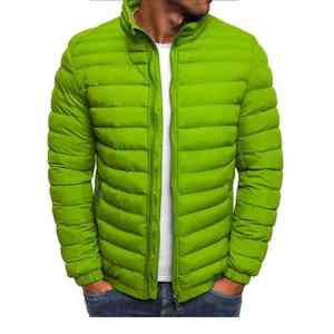 Chaqueta acolchada impermeable para exteriores para hombre, diseño transpirable con cierre de cremallera para adultos - Product Image 4