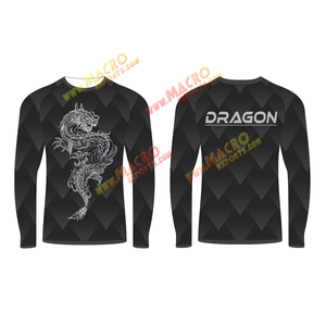 เสื้อรัดรูปแขนยาวสำหรับผู้ชายเสื้อแบบ rash GUARD MMA surfing rash GUARD UPF 50พิมพ์แบบถ่ายเทความร้อนกำหนดเองโพลีเอสเตอร์/ สแปนเด็กซ์220กรัม - Product Image 4