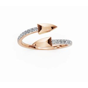 Bague en diamant de qualité supérieure Veronica Spear of Radiance, taille ronde, 0,128 ct, diamant de laboratoire, bijoux en or, fournisseur en gros en ligne - Product Image 1