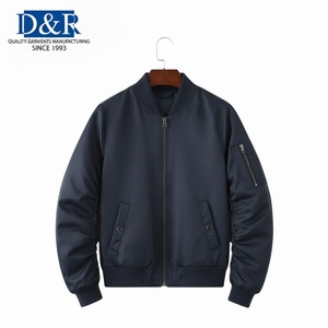 Fournisseur OEM en gros de confiance, veste bomber tissée à col montant pour femme, automne, avec fermeture éclair mi-longue, coupe-vent pour le sport - Product Image 3