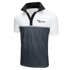 Chemises pour hommes en tissu polaire respirant de haute qualité, design élégant, manches courtes, couleur unie, logo personnalisé, style décontracté - Product Image 2