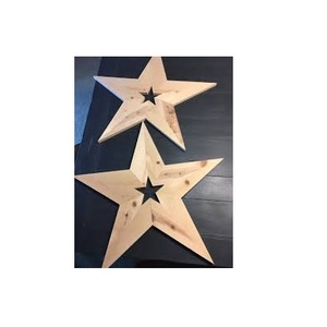 Lámpara colgante decorativa de cinco estrellas, iluminación ambiental de madera, Navidad, moderna, sencilla, tipo interruptor - Product Image 1