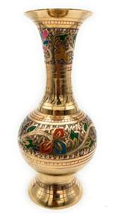 Florero de Metal para decoración del hogar hecho en India, fabricante al por mayor, diseño hecho a mano, florero de Metal de latón - Product Image 6