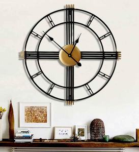 Dernière arrivée horloge murale en métal dans un style élégant horloge murale ronde pour la maison hôtels restaurant dans les prix de gros - Product Image 2