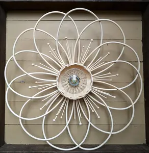 Handmade Boho Natural Rattan Flower <b>Ceiling</b> Lamp <b>Cover</b> Unique Woven Lampshade for Home Living Room Bedroom Dining Decor - Product Image 3