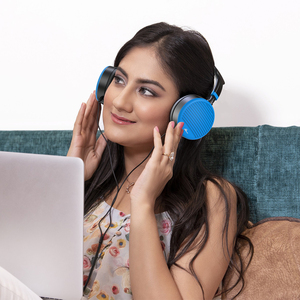 Casque jack avec câble bleu, écouteurs supra-auriculaires, câble HP-70, écouteurs supra-auriculaires et circumaurales, connexion jack - Product Image 2
