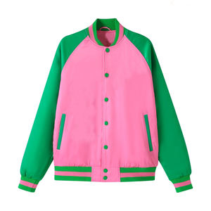 Veste de baseball personnalisée grande taille pour femmes Logo brodé Matériau satiné Respirant et approprié pour la saison d'hiver - Product Image 3