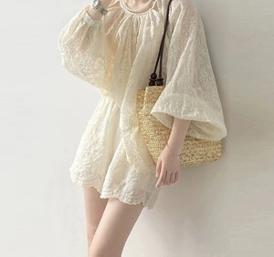 Conjunto Casual de 2 Piezas con Botones de Encaje Vintage Estampado Personalizado para Mujer, Camisa de Alta Calidad de Secado Rápido con Diseño Elegante al por Mayor - Product Image 4