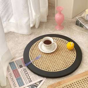 Plateau en rotin le plus récent avec plateau en rotin fait à la main de forme ronde à vendre par les exportateurs indiens - Product Image 2