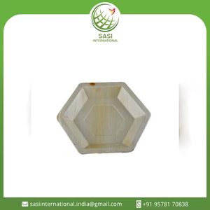 Assiettes de pique-nique hexagonales écologiques de qualité supérieure plats jetables compostables biodégradables pour les fêtes assiettes durables en feuille de palmier - Product Image 5