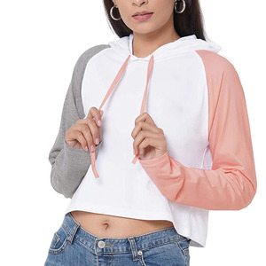 Active Wear Sports Sweatshirt Loose Pullover Crop Top Women Hoodie Autumn Fashion <b>Workout</b> Fitness Simple Crop Top <b>Hoodies</b> - Product Image 4