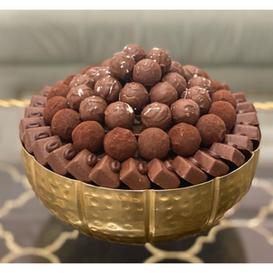 Bol à chocolat en métal doré antique forme ronde présentoir à dessert sucré Occasions de mariage pour servir des bonbons desserts - Product Image 5