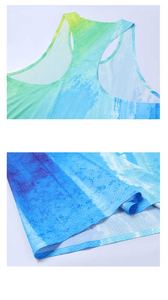 Camiseta sin mangas deportiva transpirable para hombre, chaleco colorido de punto transpirable para entrenamiento deportivo para correr - Product Image 2