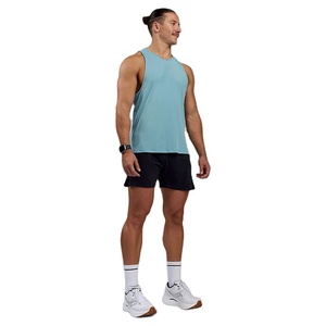 <b>Singlet</b> Cut Out Vest Custom Loose Fit High Quality Fitness Streetwear Gym <b>Running</b> Sports Trendy Plain Logo Athletic Tank Top - Product Image 2