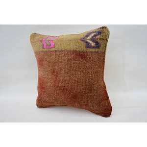 Almohada Kantha de retazos de lana rosa rústica, Cojín cuadrado bordado Vintage de 12x12 pulgadas, cojín decorativo tejido para suelo de estar - Product Image 3