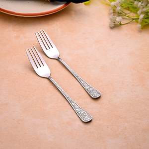 Silver Aura Set of 2 <b>Dessert</b> <b>Forks</b> - Product Image 1