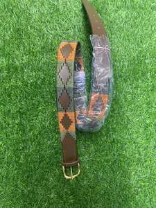 เข็มขัดโปโลไรเดอร์แบบลำลองสำหรับทุกเพศทำด้วยมือจากอาร์เจนตินาเข็มขัดหนังแท้หัวเข็มขัดทองเหลือง - Product Image 6