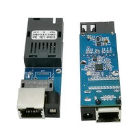 Module de commutateur à fibre optique Mini Gigabit Fast Ethernet 1 paire émetteur-récepteur multimédia monomode matière plastique pour pièces de bateau RC