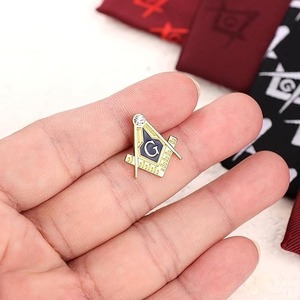 Broche Masónico, Pin de Solapa Masónico y Gemelos, Material Latón, Tipo de Metal Latón, Tipo de Cierre Mariposa, Tipo de Gema Sin Piedras Preciosas - Product Image 3