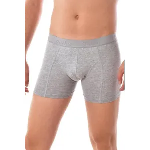 Passion Men's XXL Grey S Boxer Briefs Transpirable Lycra Elastano Fibra de bambú Diseño liso con logotipo en la cintura Talla XL disponible - Product Image 1