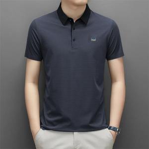 เสื้อเชิ้ตลำลองผู้ชายแขนสั้นลายทางสำหรับวันหยุดพักผ่อนของ2025เสื้อโปโลแฟชั่นลำลองแฟชั่นฤดูร้อน - Product Image 4