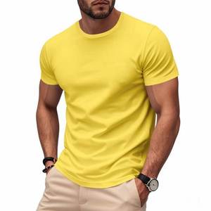 Camiseta de verano para hombre, Camisetas básicas holgadas de manga corta a la moda coreana, camisetas sólidas, camiseta de gran tamaño Unisex 260GSM - Product Image 5
