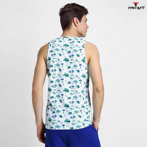 Nuevas llegadas Impreso Gimnasio Entrenamiento Sin mangas Mejor diseño personalizado Hombres Camiseta sin mangas Hecho en Pakistán - Product Image 3