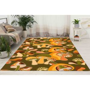 Mushroom Printed <b>Rug</b>: Trendy Modern Office Dining Room Decor,<b>Chenille</b> <b>Rug</b> - Product Image 2