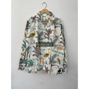 Wholesale Unisex Summer <b>Pyjama</b> Set Cotton 2-Piece <b>Trouser</b> Shorts Breathable Knitted Shirt Romantic Sleepwear for Women Winter - Product Image 4