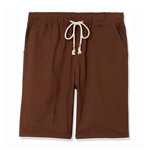 Nouveaux shorts pour hommes Shorts de jogging en coton marron pour hommes Jersey personnalisé Short de survêtement Pantalon à cordon de serrage pour hommes Shorts en maille personnalisés - Product Image 5