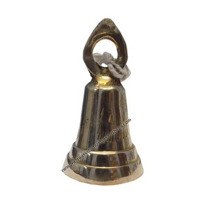 Latest Classic Style Brass Bell Loop Hanging Handcrafted Polished Finish 30mm Diameter Indoor Outdoor Decor Spiritual Festive - Product Image 2