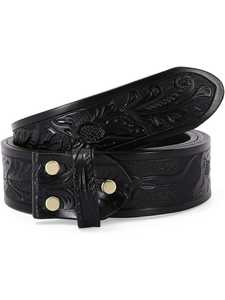 <b>Kids</b> Bullhead Full Grain Leather <b>Belt</b> Premium Cow Hide Custom Beaded Designs Luxury <b>Belts</b> Ready to Ship Unisex - Product Image 5
