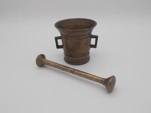 Mortero y Maja de latón y hierro populares, accesorios de cocina para restaurante en casa, herramientas para hierbas y especias, molinillo de Medicina de granito, triturador 2024 - Product Image 6