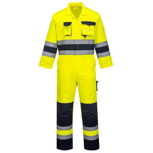 Traje de Seguridad Reflectante de Alta Visibilidad, Impermeable, Talla Grande, con Cremallera Resistente al Viento, para Trabajadores de la Construcción - Product Image 3