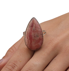 925 Stamped Best Quality Solid Designer Jewelry 925 Sterling Silver Gemstone Handmade Spinner Rhodo Chrosite <b>Ring</b> Jewelry - Product Image 1