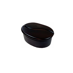 Boîte de rangement pour thé et gâteaux MDF Craft Ins Style Couvercle supérieur pliable avec charnière en forme de grain de café sculpté Mallette de rangement carrée pour boissons - Product Image 1