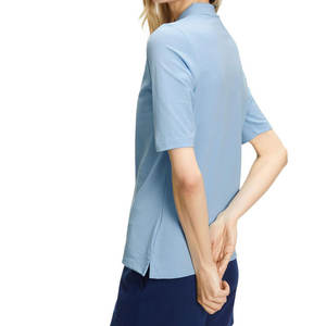 Conception personnalisée de vente chaude pour femmes pour T-shirt polo respirant décontracté motif solide quantité minimale de commande bas mode promotionnelle chaude - Product Image 4