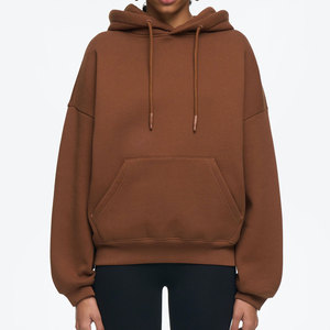 Sweat à capuche pour femme avec logo personnalisé, imprimé, en molleton de coton surdimensionné, tendance - Product Image 4