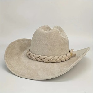 หมวกคาวบอยหนังกลับแท้ทำด้วยมือปรับได้เข็มขัดถักสำหรับกิจกรรมกลางแจ้งสถานการณ์สบายๆดูทันสมัย - Product Image 2