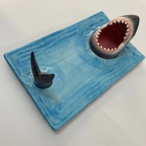 Assiettes à <span class=keywords><strong>sushi</strong></span> requin, design nordique, vaisselle en porcelaine écologique, style ludique et mignon, utilisation en restaurant et hôtel, four réactif AB - Product Image 4