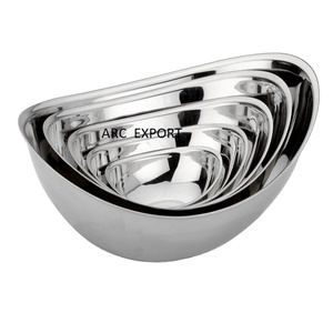 Bol de service en métal argenté fantaisie, élégant, grand, design moderne, luxe, antique, design en métal - Product Image 1