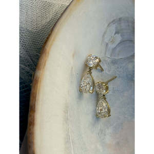 Frankie Round & Pear 4ctw Diamond <b>Earrings</b> Elegant and Luxurious Product Category - Product Image 5
