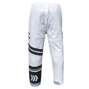 Pantalones de hockey en línea blancos/negros de color personalizado, paneles de rodilla de malla elástica ligera, pantalones de hockey sobre hielo totalmente sublimados - Product Image 4
