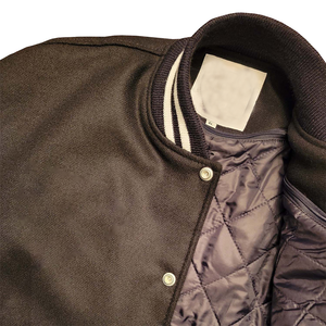 Vestes de baseball universitaire surdimensionnées à col montant style rue populaire sur mesure unisexe, vestes d'hiver à capuche en tissu Letterman pour hommes - Product Image 5