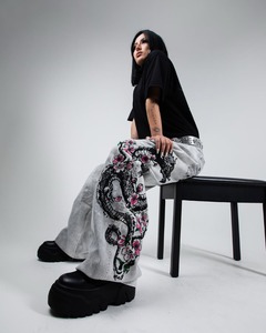 Moda de gran tamaño lavado Jeans hombres Y2K Hip-hop High Street Rock Vintage suelta pantalones de pierna ancha mujeres - Product Image 1