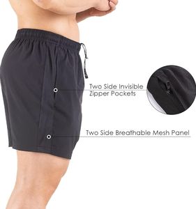 Pantalones cortos deportivos de gimnasio para hombre, novedad de verano 2025, para correr al aire libre, Fitness, transpirables, de doble capa, para hombre - Product Image 6