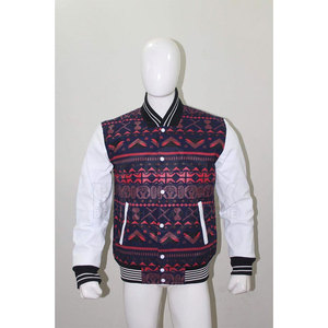 Service OEM de logo personnalisé du fabricant, veste varsity en laine pour homme, style streetwear, décontractée, coupe-vent d'hiver, manches en cuir - Product Image 1