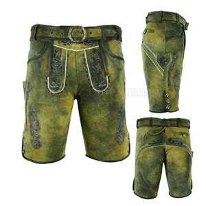Pantalones cortos de cuero bávaro de estilo informal superventas, gran oferta, hechos de algodón, ligeros, transpirables, patrón sólido, ajuste holgado, Verano - Product Image 6