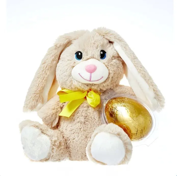 Huevo de chocolate Conejito de Pascua Animales de juguete suave Los Mejores Regalos para niños Conejito de oreja larga Juguete de conejo de peluche